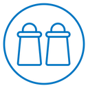Salt and pepper shakers icon