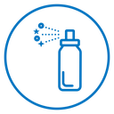 Sanitizing spray bottle icon