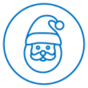 Santa claus face icon