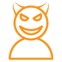 Satan evil icon