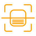 Scan Document Frame Color Outline icon