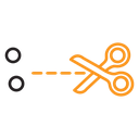 Scissors trim cut icon