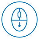Scroll down computer mouse icon