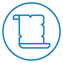 Scroll papyrus paper icon