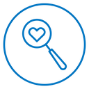 Search heart 2 icon