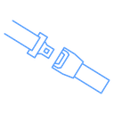 Seat Belt Buckle Color Outline icon