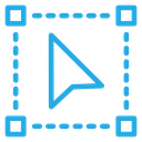 Selection Tool Cursor Frame Color Outline icon