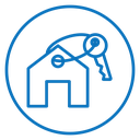 Selling or rent home icon