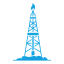 Shale gas rig icon