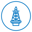 Shale gas rig icon