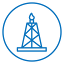 Shale gas rig icon