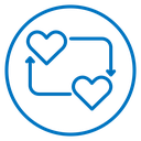 Sharing love icon