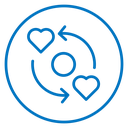 Sharing love icon