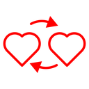 Sharing Love Hearts Exchange icon