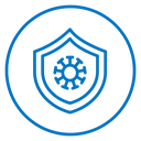 Shield virus icon