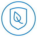 Shield with leafs icon