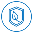 Shield with leafs icon