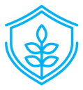 Shield with leafs icon