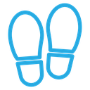 Shoe Sole Prints Pair Color Outline icon