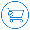 Shopping cart check icon
