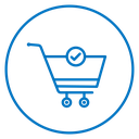 Shopping cart check 2 icon