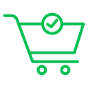Shopping Cart Check Mark icon