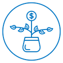 Short-term capital appreciation icon