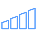 Signal Strength Bars Color Outline icon