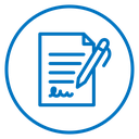 Signature in documents icon
