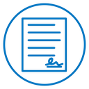 Signed contract icon
