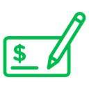 Signing Cheque Pencil icon