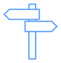 Signpost Two Directions icon