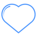 Sketched Heart Color Outline icon