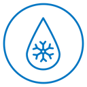 Snowflake droplets icon