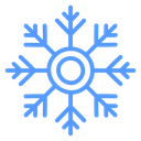 Snowflake Ring Center Color Outline icon