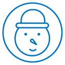 Snowman head icon