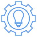 Solution Lightbulb Gear icon