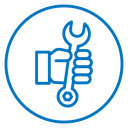 Spanner in hand icon