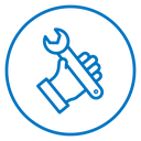 Spanner in hand icon
