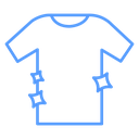 Sparkling Clean Shirt Color Outline icon
