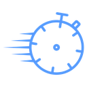 Speeding Stopwatch Color Outline icon
