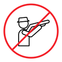 Stop hunting sign icon