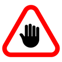 Stop security sign icon