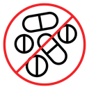 Stop using illegal drugs sign icon