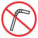 Stop using the plastic straw icon