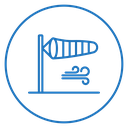 Strong breeze flag up icon
