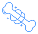 Strong healthy bones icon