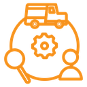 Supply chain process icon