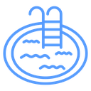 Swimming Pool Color Outline icon