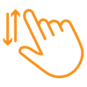 Swipe up and down icon